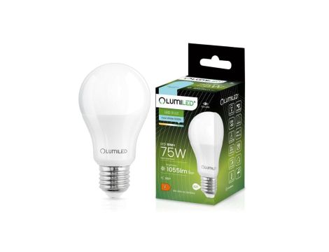 Żarówka LED E27 A60 10W = 75W 1055lm 6500K Zimna 260 LUMILED