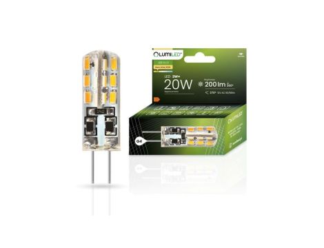 Żarówka LED G4 KAPSUŁKA 2W = 20W 200lm 3000K Ciepła 270 LUMILED
