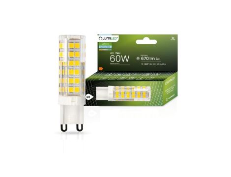Żarówka LED G9 KAPSUŁKA 7W = 60W 670lm 6500K Zimna 360 LUMILED