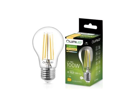 Żarówka LED E27 A60 11W = 100W 1521lm 3000K Ciepła 360 Filament LUMILED