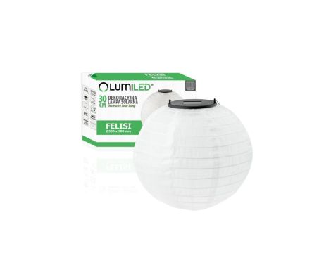 Lampa Solarna Ogrodowa LED FELISI Lampion Origami 30cm LUMILED