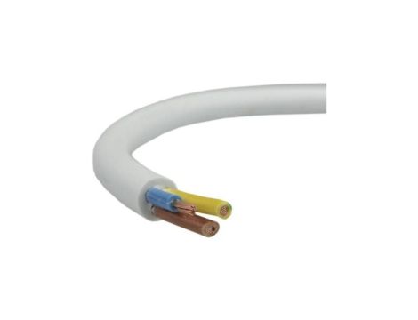 Przewód prądowy H03VV-F / OMY 300V 3x0,5 biały linka Elektrokabel 500m