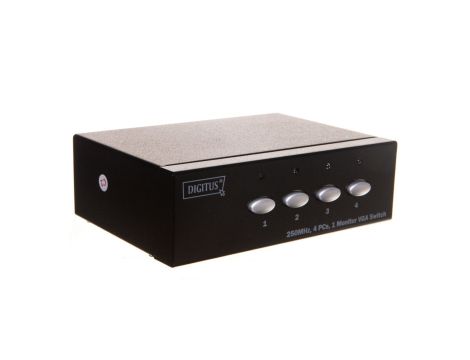 Przełącznik/Switch VGA 250MHz, 1280x1024p, 1/4-portowy DS-45100-1