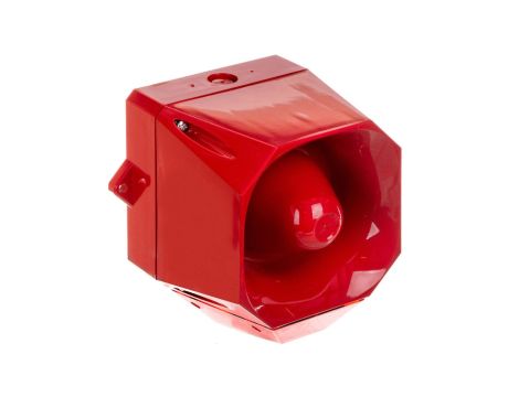 Sygnalizator optyczno-akustyczny Asserta MIDI 230V AC 108dB czerwony IP66 AS/M/SB/230/R/RL 7052111FUL-0130