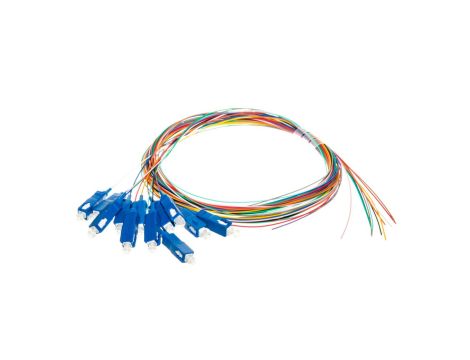Pigtail światłowodowy 12szt, SC simplex, SM 9/125,OS2, 2m, saLSZH, 12 kolorów DK-29221-02