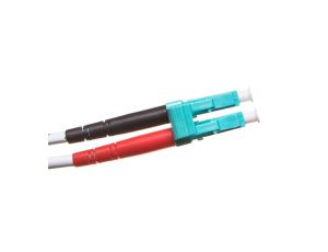 Patch cord światłowodowy LC/LC duplex MM 50/125 OM3 1m LS0H turkusowy DK-2533-01/3