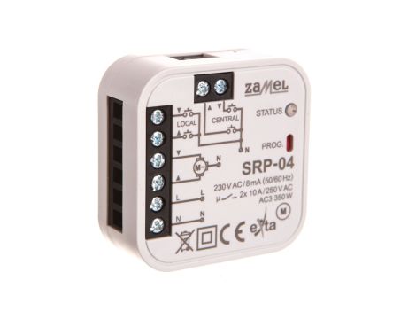Sterownik rolet dopuszkowy przewodowy 10A 230V 350W SRP-04