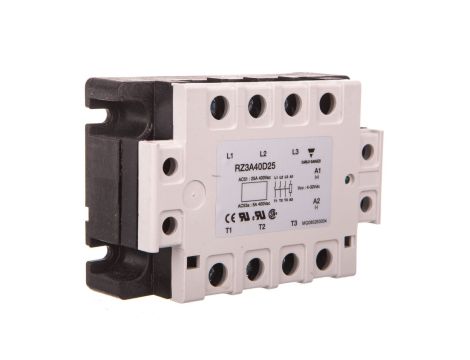 Przekaźnik półprzewodnikowy trójfazowy 24-440V AC 25A 4-32V DC RZ3A40D25