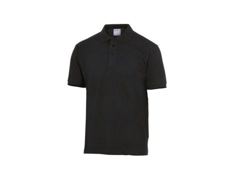 Koszulka polo krótki rękaw kołnierz zapinany na guzik 100 bawełna 210 g/m2 kolor czarny rozmiar 3XL CORP AGRANO3X