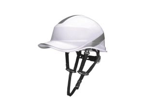 Hełm budowlany z ABS o kształcie czapeczki baseball 2 możliwości regulacji kol.biały fluo roz. REGULOWANY TETE DIAM5UPBCFL