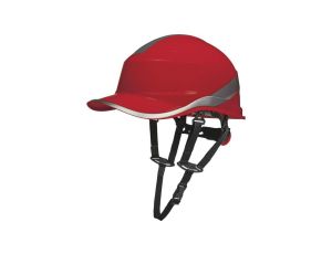 Hełm budowlany z ABS o kształcie czapeczki baseball 2 możliwości regulacji kol.czerwony fluo roz.REGULOWANY TETE DIAM5UPROFLL