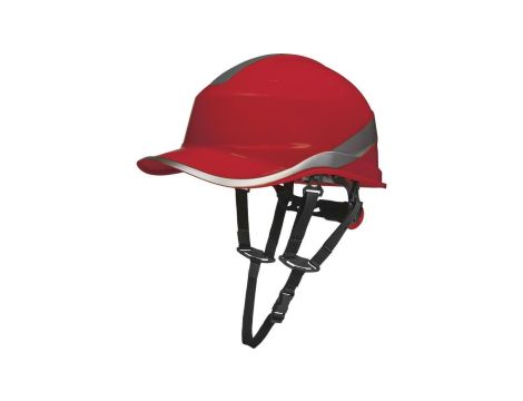 Hełm budowlany z ABS o kształcie czapeczki baseball 2 możliwości regulacji kol.czerwony fluo roz.REGULOWANY TETE DIAM5UPROFLL