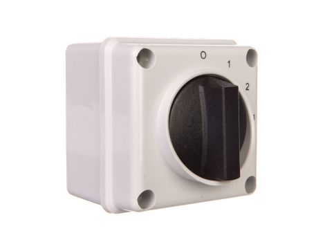 Łącznik krzywkowy 0-1-2-3 3P 12A w obudowie IP65 Łuk E12-63 921263