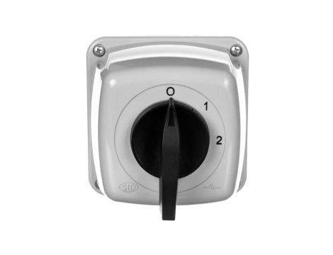 Łącznik krzywkowy 0-1-2 5P 40A w obudowie IP65 Łuk 40-33 924022