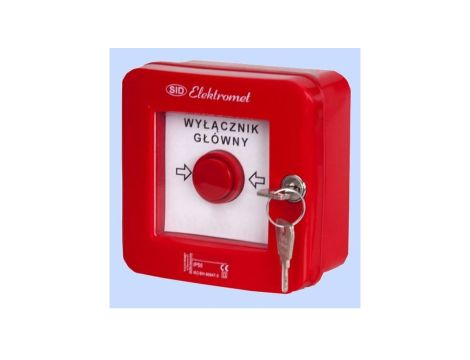 Wyłącznik alarmowy z zamkiem 2Z 2R 12A /WYŁĄCZNK GŁÓWNY/ IP55 WGZ-4s 921493