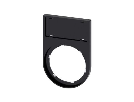 Ramka do etykiet zatrzaskiwanych 12,5x27mm czarna zaokrąglona otwór 22mm SIRIUS ACT 3SU1900-0AR10-0AA0