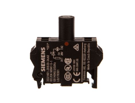 Oprawka blok LED czerwony 24V AC-DC montaż w obudowie przył sprężynowe SIRIUS ACT 3SU1401-2BB20-3AA0