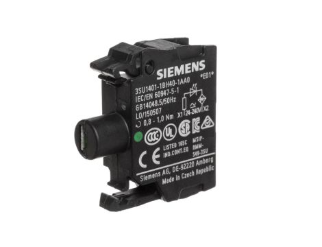 Oprawka blok LED zielony 24-240V AC-DC montaż czołowy przył śrubowe SIRIUS ACT 3SU1401-1BH40-1AA0