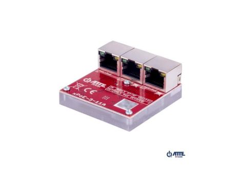 Switch PoE 3 portowy 10/100Mbps, extender (1xPoE IN 802.3at/af + 2xPoE OUT), zasilany z PoE (max 40W), sekwencyjny start PoE OUT
