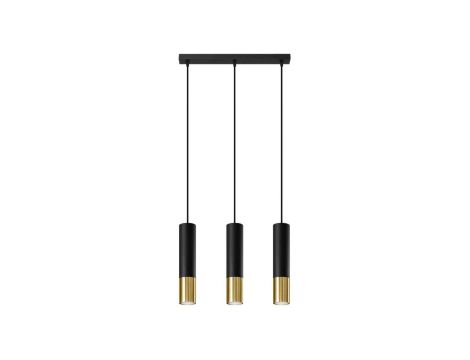 Lampa wisząca LOOPEZ 3L czarny/złoty