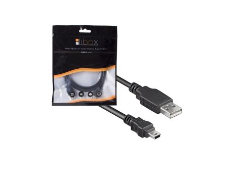 Przewód USB 2.0 A - miniUSB B 5-pin 3m LIBOX LB0018