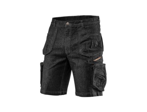 Krótkie spodenki robocze DENIM jeansowe czarne rozmiar M/50 NEO 81-273-M