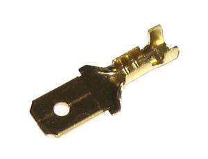 Konektor 6,3mm Złoty Męski Duży LIBOX LB0043 - 100 szt