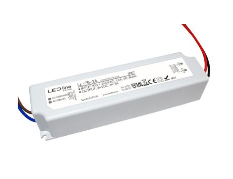 Zasilacz do taśm LED line PRIME 75-24 wodoszczelny IP67 24V 75W 5 lat gwar.