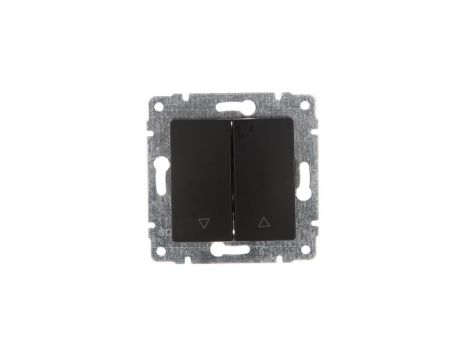 VENA Przycisk żaluzjowy z klawiszem bez ramki16AX250V czarny mat 510918