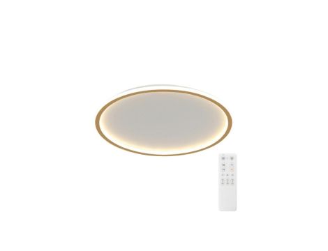 Plafon LED okrągły złoty Abigali 500*45mm 36W - trzy barwy, ściemnialny - Pilot