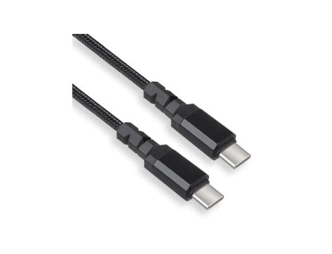 Kabel 2 x USB-C 15W Maclean, wspierający QC 3.0, przesył danych, 3A, , czarny, dł. 2m, MCE494