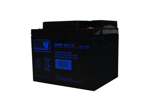 Akumulator VRLA AGM 12V 45Ah (żywotność 12lat) MWP 45-12