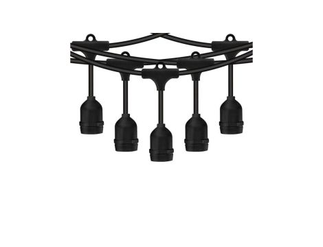 Girlanda ogrodowa / bez żarówek zewnętrzna 230V łańcuch świetlny 20m 20xE27 MALUS zwisająca LUMILED