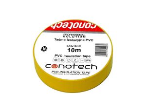 Taśma izolacyjna żółta PVC 0,13x15x10m NS