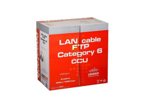 Kabel teleinformatyczny skrętka CAT6 F/FTP CU 4x2xAWG23 / 305m