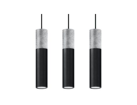 Lampa wisząca BORGIO 3L czarny