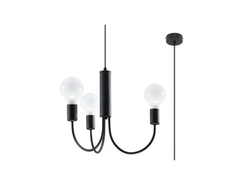 Żyrandol PICCOLO 3 czarny