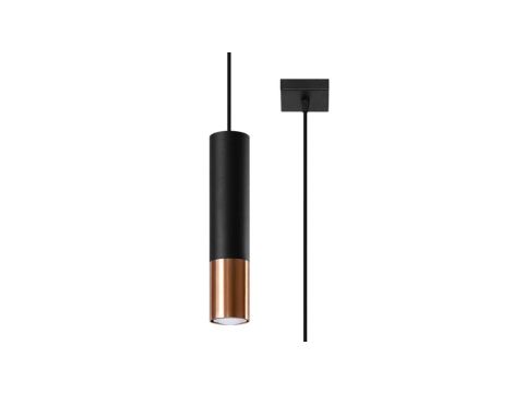 Lampa wisząca LOOPEZ 1 czarny/miedź