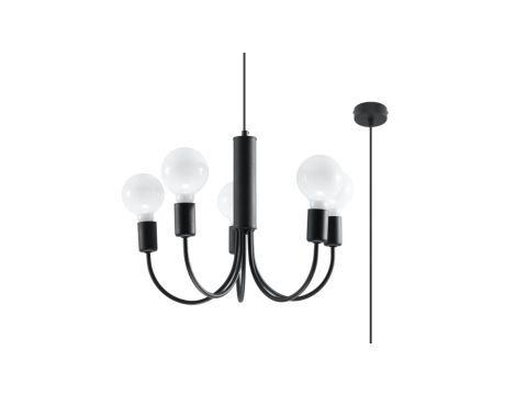 Żyrandol PICCOLO 5 czarny