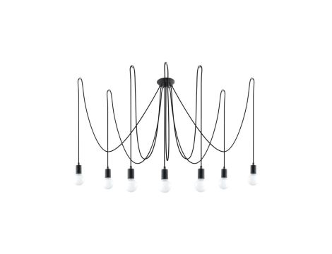 Żyrandol EDISON 7 czarny