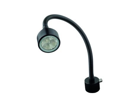 AO000318, lampa LED na gęsiej szyi, Ø65mm 400long, światło białe, 5W, 4000lx, 6000K, 12-28V DC, złącze M12 4pin