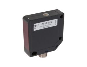 OR170120, czujnik optyczny, odblaskowy, 50x50x15mm, światło czerwone spolaryzowane, punktowy, Teach-In, Sn: 6000, 10-30V DC