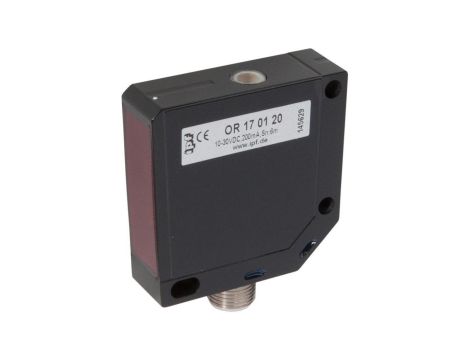 OR170120, czujnik optyczny, odblaskowy, 50x50x15mm, światło czerwone spolaryzowane, punktowy, Teach-In, Sn: 6000, 10-30V DC