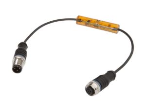 VY031124, falownik, PNP/NPN, 10-35V DC, 1x NO, M12 3pin 0.3m IP67, tworzywo sztuczne