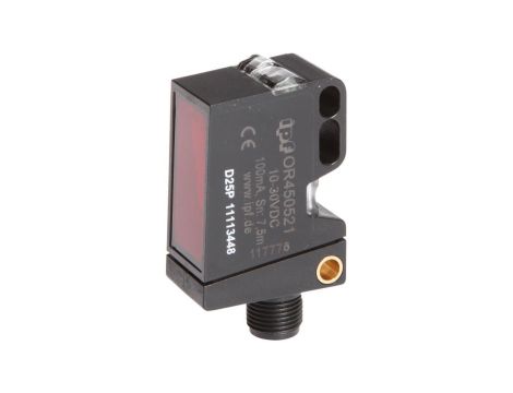 OR450521, czujnik optyczny, odblaskowy, 56x32x18mm, spolaryzowane światło czerwone, punktowy, Teach-In, Sn: 7500, 10-30V
