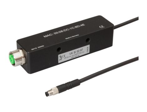 VKSI0297, kabel połączeniowy RS232/Ethernet, 0,5 m, M5 męski (złącze) 4-pinowy prosty, M12 męski (złącze)