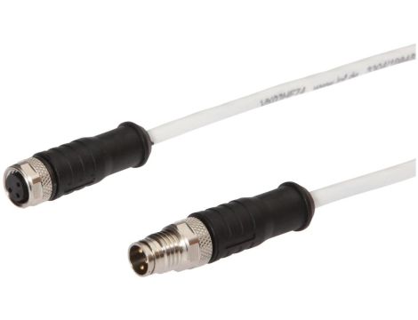 VK20HF74, kabel połączeniowy, 2 m, żeński M8 (gniazdo) 3-pinowy prosty, męski M8 (złącze) 3-pinowy prosty