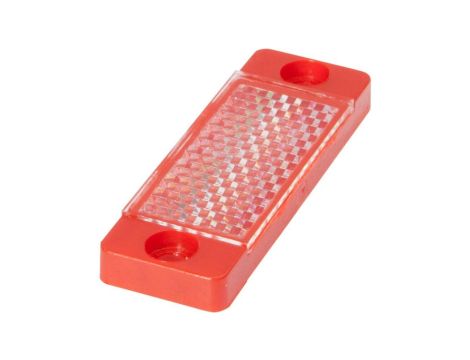 AO000159, akcesoria optyczne, reflektor, 60x20mm, otwór na śrubę, 2xØ4.6mm, IP67, plastik+tworzywo sztuczne