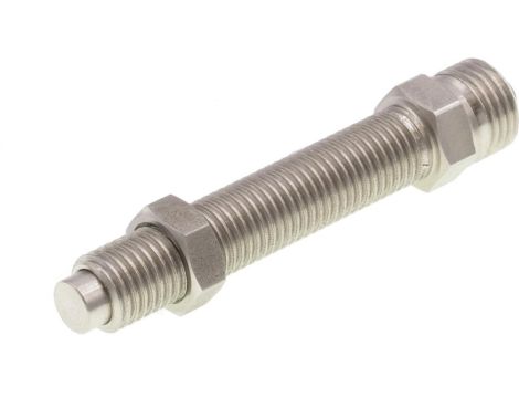 AY98C920, akcesoria czujnik, ogranicznik krańcowy, M8x1 56długość, stal nierdzewna, siła sprężyny powrotnej 1N, popychacz