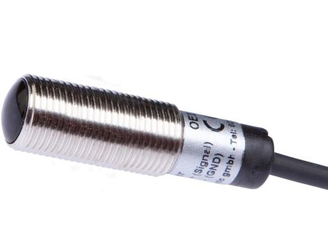 OE126001, wysokowydajna bariera świetlna, odbiornik, M12x1 45long, normalna konstrukcja, Anschluss an Verstärker